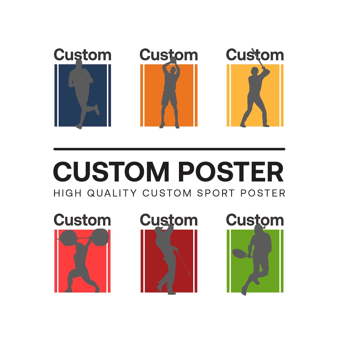 Custom Sports Poster, Sports Gift, Basketball Poster, Soccer Poster ...