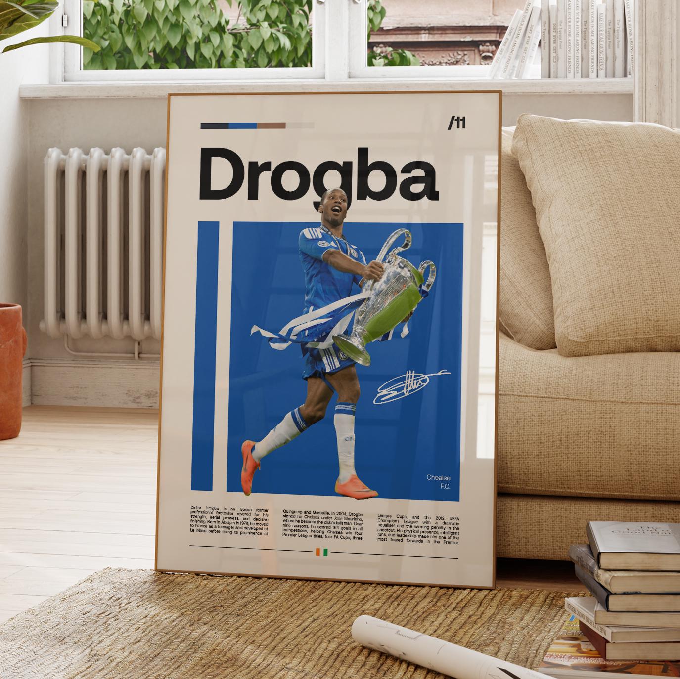 Didier Drogba Poster, Iconic Football Art Print - Etsy