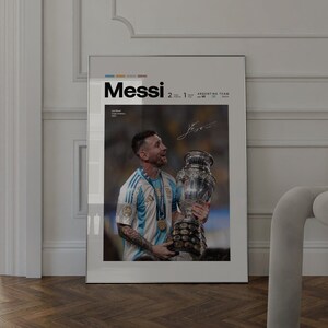 Lionel Messi Poster, Argentina Soccer Print, Soccer Gifts, Sports ...