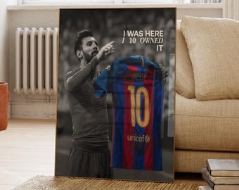Lionel Messi poster, Argentinië voetbal print, voetbal cadeaus, sport poster, poster voetballer, voetbal kunst aan de muur, sport slaapkamer posters