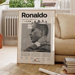 Cristiano Ronaldo Poster, Ronaldo Footbal GIft , Men Soccer Gifts, Sports Poster, Football Poster, Soccer Wall Art, Sports Bedroom Posters