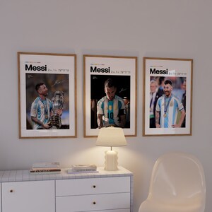 Lionel Messi Poster, Argentina Soccer Print, Soccer Gifts, Sports ...