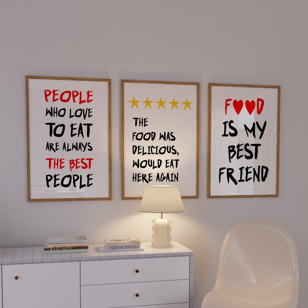 Aesthetic Kitchen Decor Cute Cooking Art Kitchen Wall Art Prints