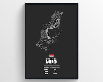 F1 Racing Monaco Grandprix Poster, Rennauto Minimalist F1 druckbares Poster, Rennen F1 Fan Geschenk, F1 Monaco Grandprix Poster, F1 Geschenkidee