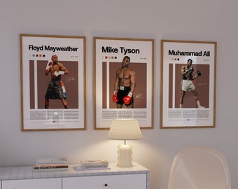 額装済/モハメドアリ Ali vsタイソン Tyson/アートポスター モハメド