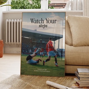 Cristiano Ronaldo Poster, Ronaldo Football Print, Sports Poster, Football Poster, Soccer Wall Art Gift, Sports Bedroom decor gift