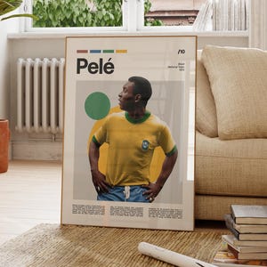 ペレ ポスター、ブラジルのサッカー選手のポスター、サッカーギフト、スポーツ ポスター、フットボール選手のポスター、サッカー ウォール アート、スポーツ ベッドルーム ポスター