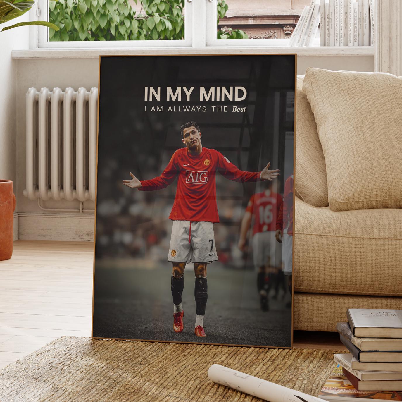 Cristiano Ronaldo Poster, Ronaldo Football Print, Sports Poster, Football Poster, Soccer Wall Art Gift, Sports Bedroom decor gift
