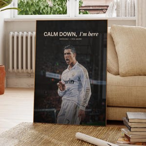 Cristiano Ronaldo Print, Cristiano Ronaldo Poster, Football Gift, Sports Poster, Football Player Poster, Soccer Wall Art, Motivational Sport
