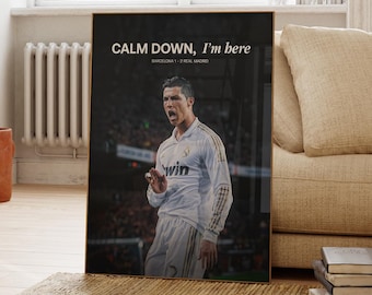 Cristiano Ronaldo Print, Cristiano Ronaldo Poster, Football Gift, Sports Poster, Football Player Poster, Soccer Wall Art, Motivational Sport