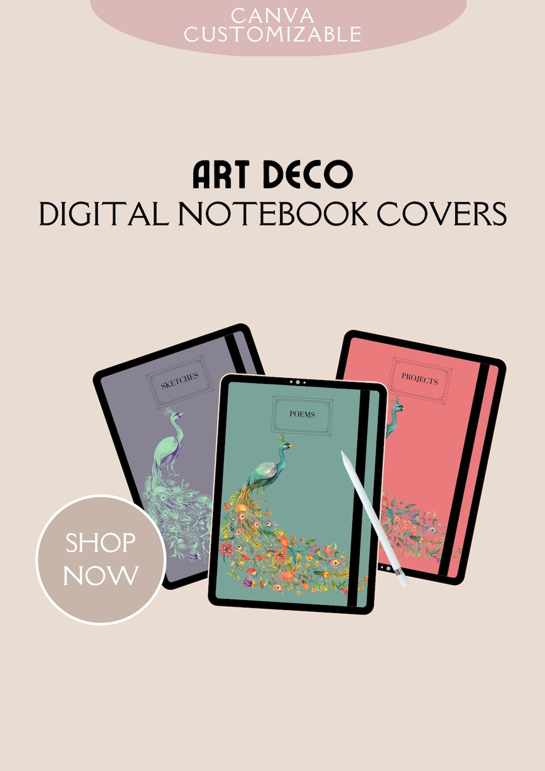 Digital Notebook Cover Template Goodnotes Notability Download US Letter