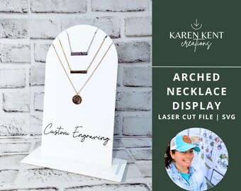 Necklace Display SVG | Display Cut File | Craft Show Display SVG | Glowforge Project | Laser svg Projects | Necklace Display with Stand svg