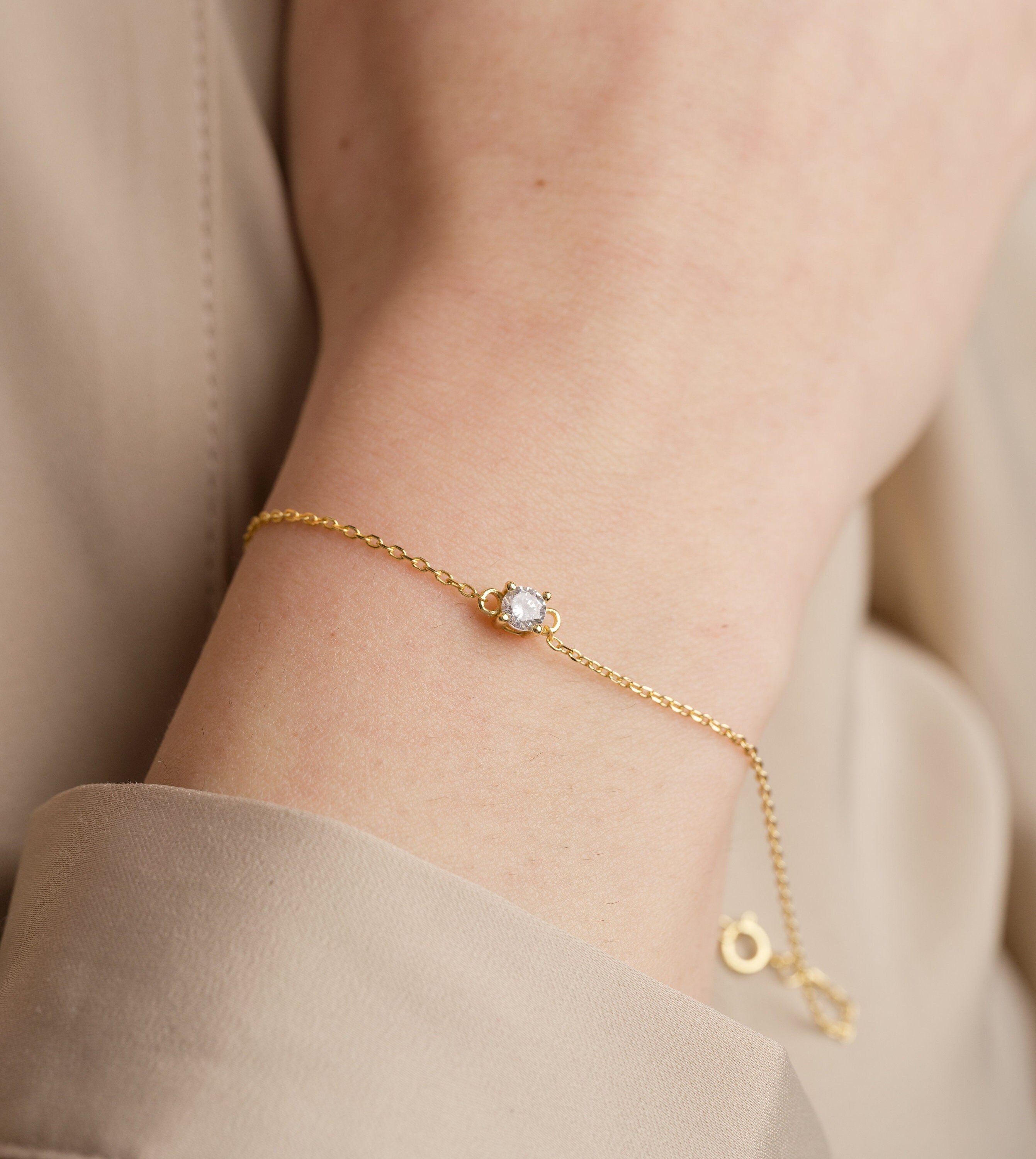 Safety Pin and Spike Bracelet | Gold, Brooklyn Jewelry 7.5 Wrist (M)