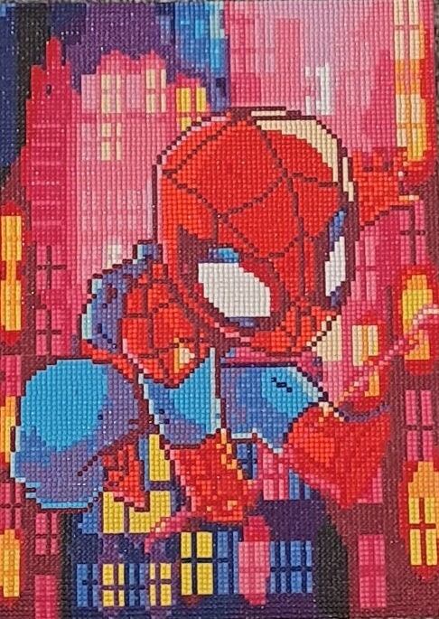 YEEIFFD 5D Diamond Painting for Adults and Kids, Spiderman Diamond Art Full  Drill Cross Stitch Kits for Beginners, Home Wall Décor 12x16 inch