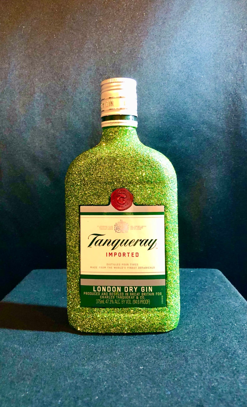 Decorative Tanqueray Gin Glitter Bottle Etsy