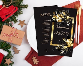 Modern Restaurant Menu Template – Editable Canva Design (Digital)