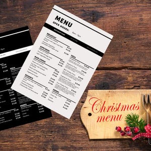 Modelo de Cardápio de Café Moderno - Cardápio Simples e Editável no Canva - Cardápio de Cafeteria para Imprimir - Cardápio de Restaurante Digital
