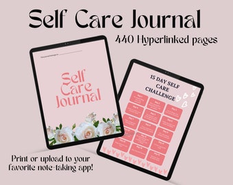 Zelfzorgdagboek | Digitaal zelfzorgdagboek | Zelfzorgplanner | Digitaal tijdschrift | Wellnessdagboek | Mindfulness-dagboek