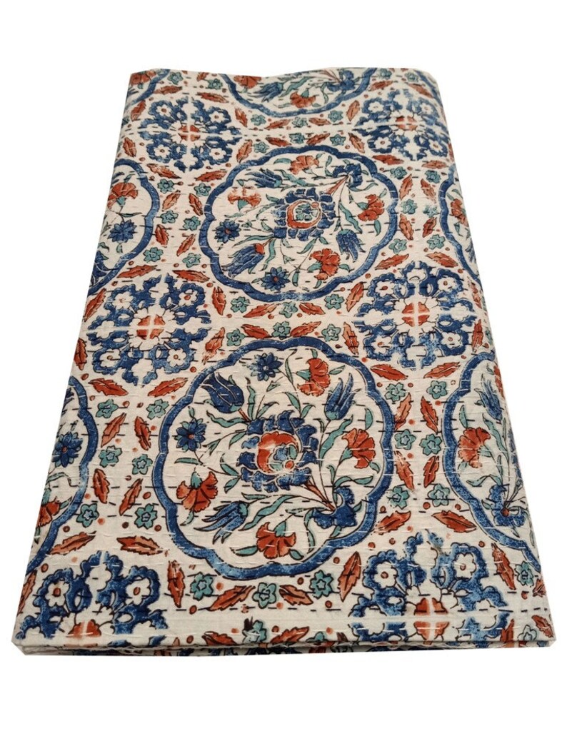 Indian Queen Block Print Kantha Quilt Cotton Bedspread Quilts Etsy