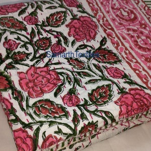 Handblock Printed Quilt Handmade kantha Quilt Indian Kantha Quilt Indian Print Summer Cotton Bedspread Indian Light Weight Bedding