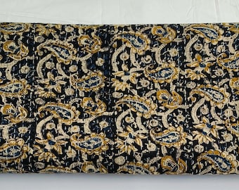 Bagru Kantha Quilt Handmade Quilts Boho King Size Bedding Throw Blanket Bedspread