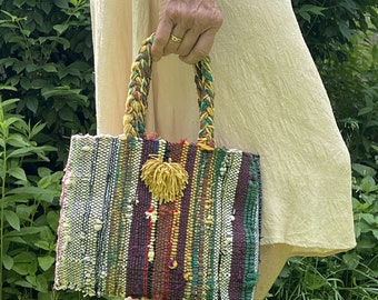 403 Mimi Tote - Individually handwoven shoulder bag, Perfect gift for her, Superb quality, Stylish accessories, Aesthetic handbag