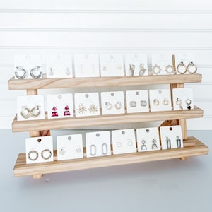 Handmade Wood Earring Display | Jewelry Display