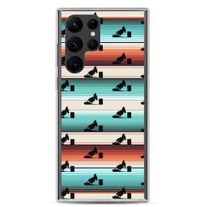 Horse Barrel Racing Pattern Serape Rodeo Cowgirl - Samsung Hülle