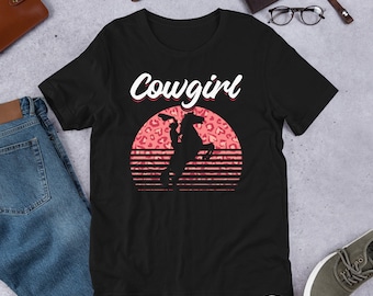 Rodeo Western Country Southern Cowgirl hat - Cowgirl Unisex T-Shirt