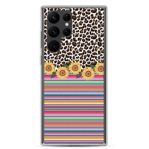 Mexican Serape Leopard Sunflower Striped Pattern Cheetah - Samsung Case