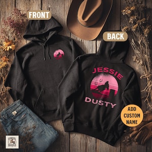 Personalized Barrel Racing Hoodie: Custom Cowgirl Equestrian Sweatshirt