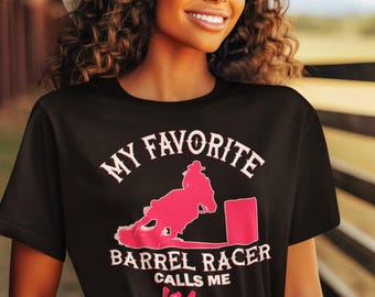 Barrel Racing Mom T-Shirt: Cowgirl Rodeo Graphic Tee
