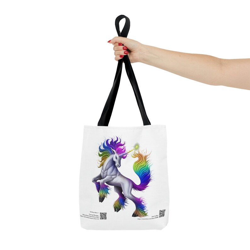 Fantasy Rainbow Unicorn Tote Bag in Three Sizes Etsy