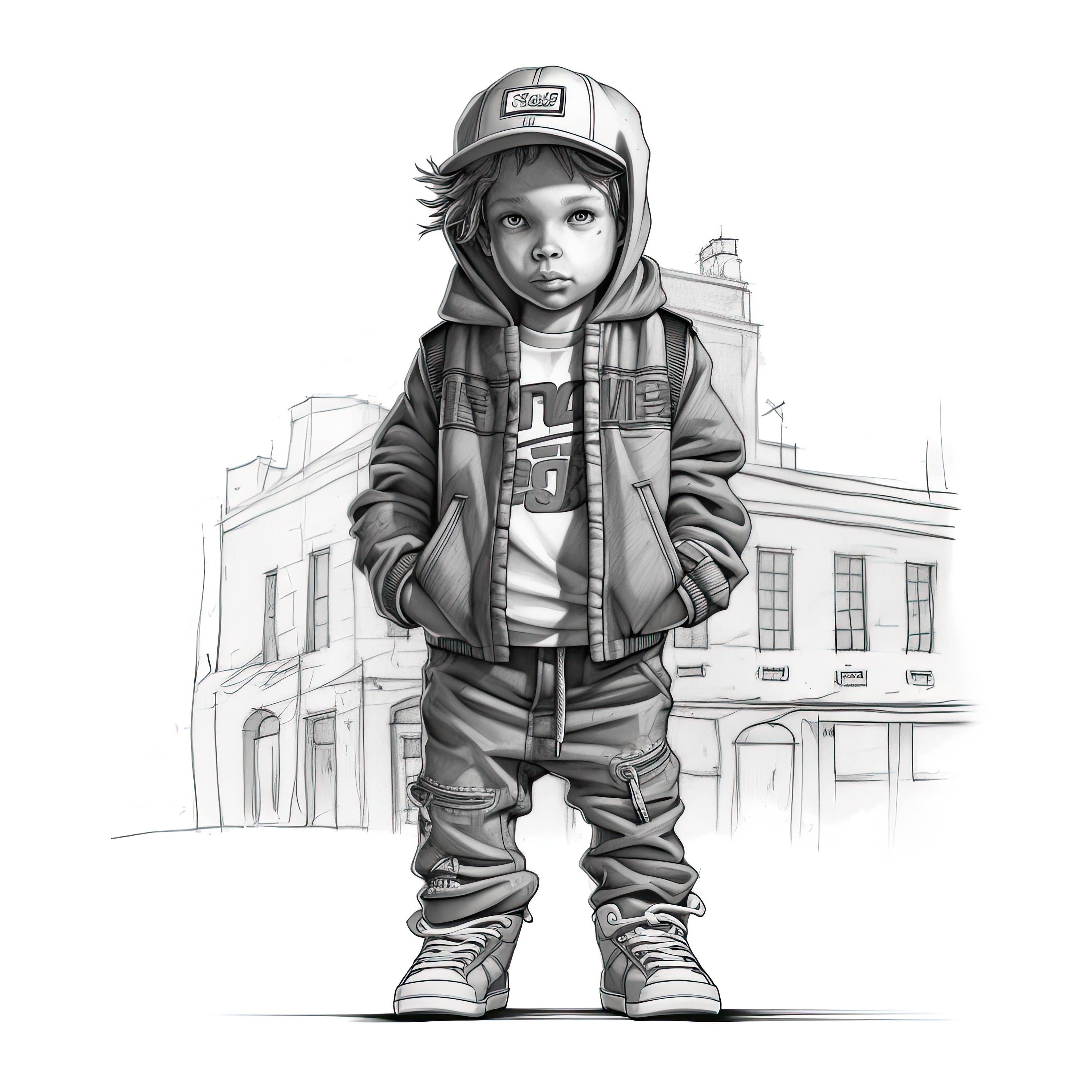 Coloring in Pages of Urban Wear, Adult Color Page, Coloring Paged, Cute