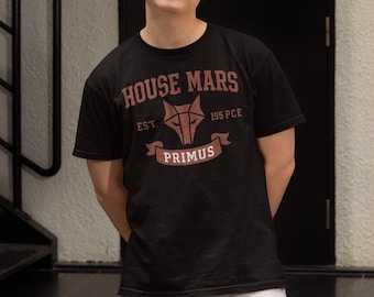 House Mars Institute T-Shirt - Red Rising Fan Shirt, Primus Faction Tee, Sci-Fi College Style Tee, , Gift for Book Lovers