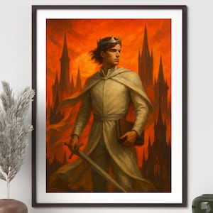 Elend Venture Poster | Mistborn Fan Art | Cosmere Fantasy Wall Art | Red Empire Collection | Brandon Sanderson Artwork