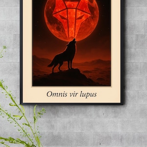 Red Rising Poster - Omnis Vir Lupus Wolf Sigil Print | Sci-fi Book Art ...