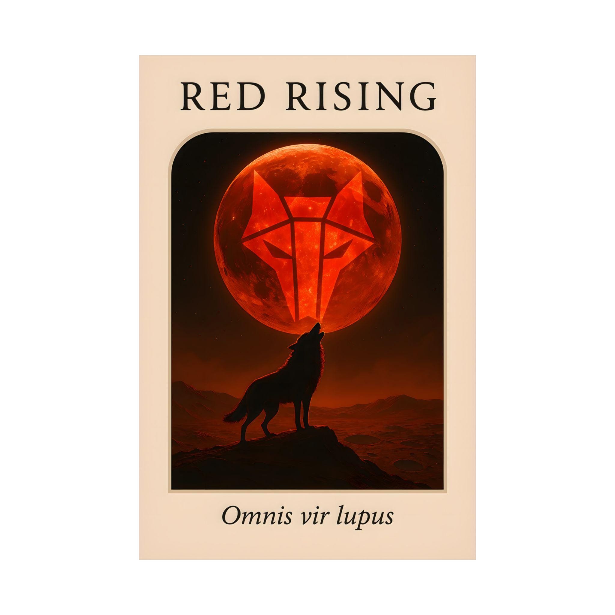 Red Rising Poster - Omnis Vir Lupus Wolf Sigil Print | Sci-fi Book Art ...