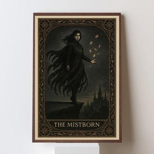 Mistborn Vin Art Print - Dark Fantasy Wall Art - Gothic Fantasy Poster - Brandon Sanderson Fan Art - Mistborn Book Decor - Cosmere