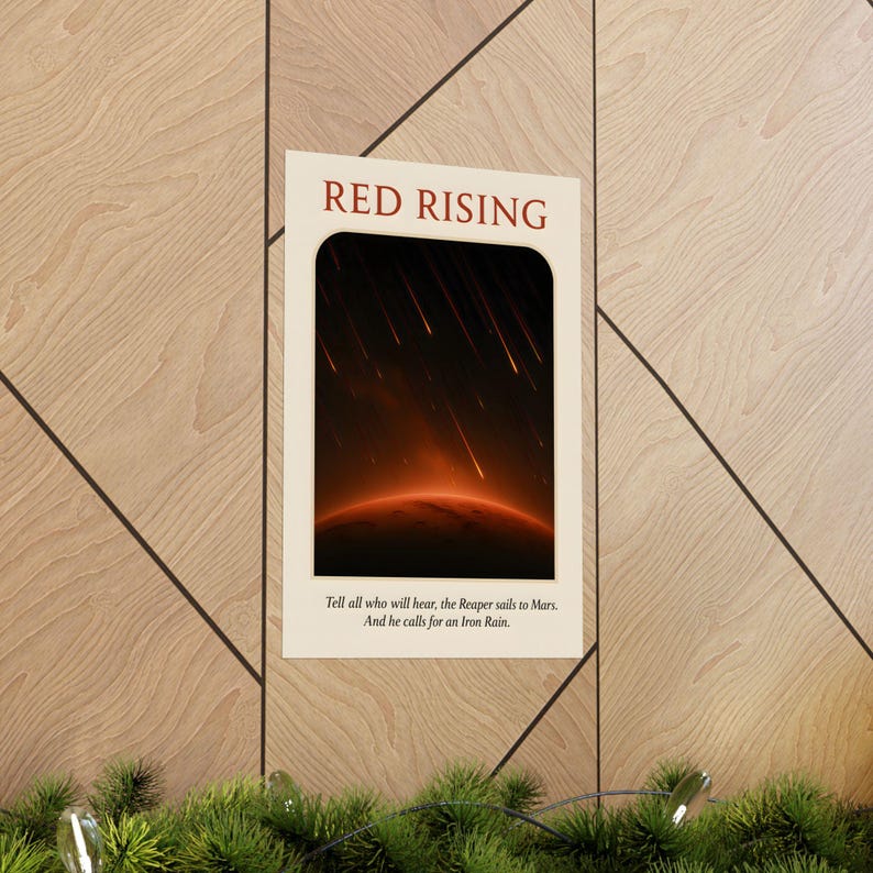 Red Rising Poster - Iron Rain Quote Print | Sci-fi Book Art Inspired by ...