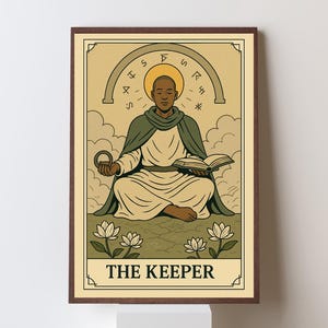 The Keeper Art Print - Sazed Mistborn Poster - Fantasy Book Wall Art - Brandon Sanderson Fan Art - Epic Fantasy Home Decor - Cosmere