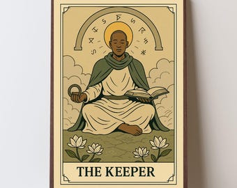 The Keeper Art Print - Sazed Mistborn Poster - Fantasy Book Wall Art - Brandon Sanderson Fan Art - Epic Fantasy Home Decor - Cosmere