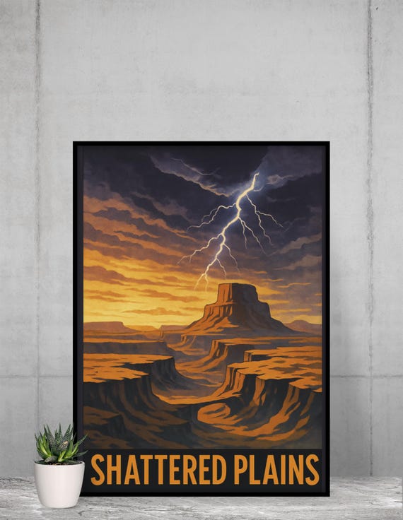 Shattered Plains Poster | Stormlight Archive Poster Wall Art