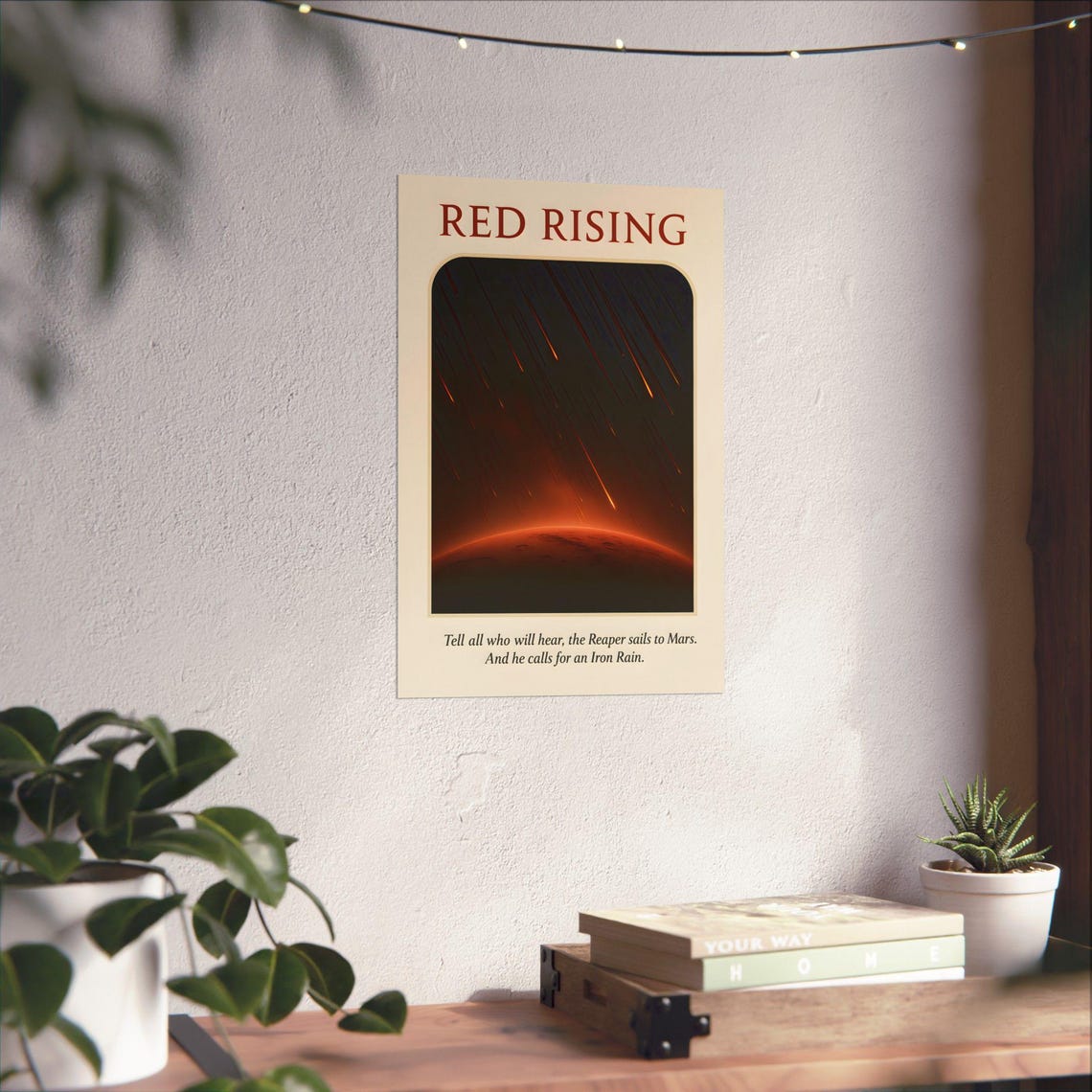 Red Rising Enemy Quote Red Rising Poster - Iron Rain Quote Print | Sci-fi Book Art Inspired by ...