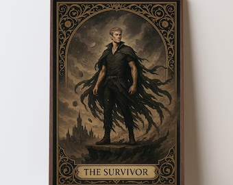 The Survivor Art Print - Kelsier Mistborn Poster - Dark Fantasy Wall Art - Brandon Sanderson Fan Art - Epic Fantasy Book Decor - Cosmere