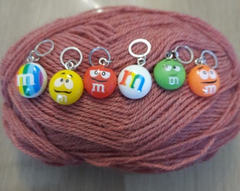 Lot de 6 anneaux marqueurs m&m's