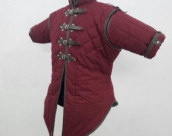 Witcher larp Padded Doublet Gambeson Cotton Fabric clothing medieval padded armor Christmas Gifts