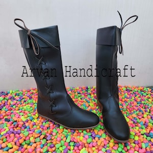 Renaissance Leather Boots: Medieval SCA LARP Cosplay Reenactment