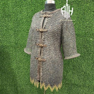 Titanium Chainmail Shirt ,9mm 18 gauge Flat ring Every Ring Dome Riveted , Titanium Champion Chainmail Shirt ,Valentines Day Gift