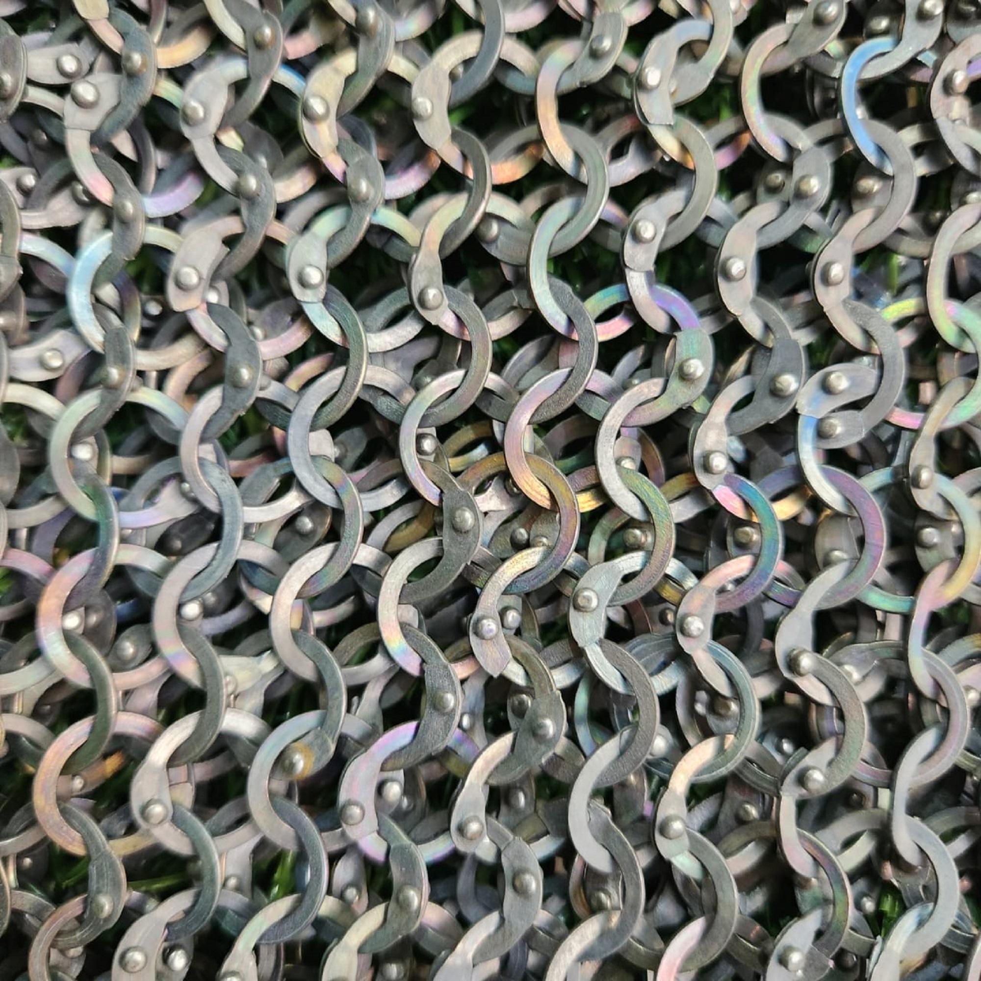 Titanium Chainmail Shirt: 9mm Flat Ring, Dome Riveted - Etsy